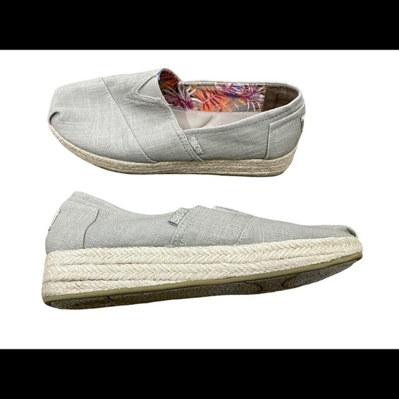 BOBS by Skechers taupe espadrille platform - Picture 3 of 8